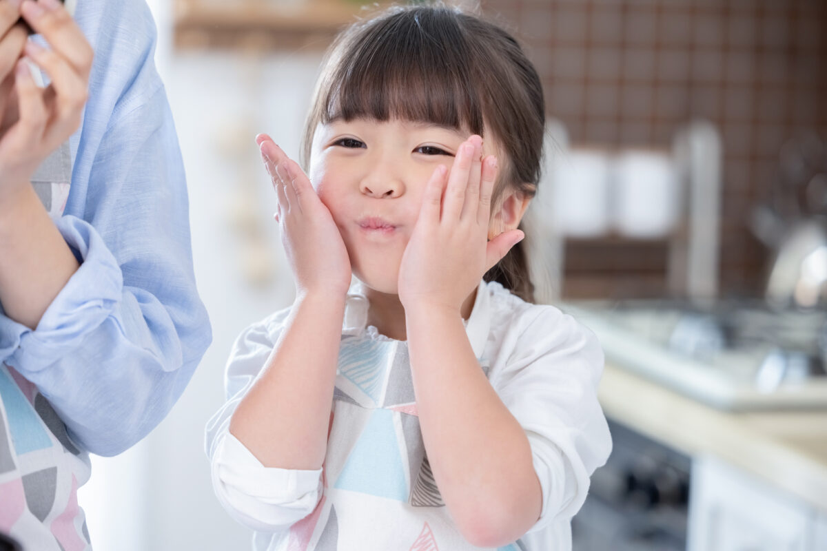 簡単おかしで笑顔